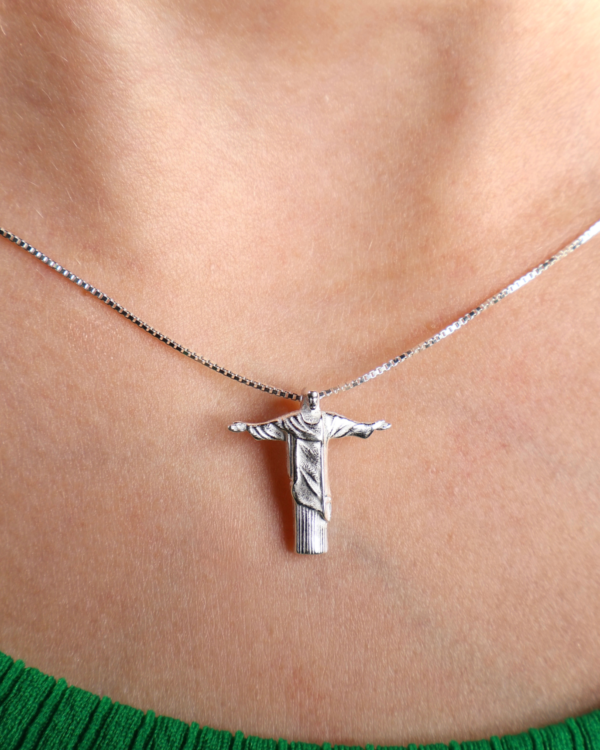 Colar Cristo Redentor Prata 925