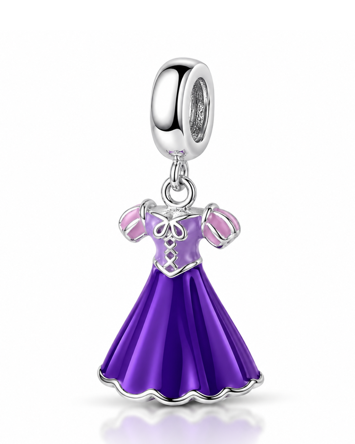 Berloque Vestido de Princesa em Prata 925